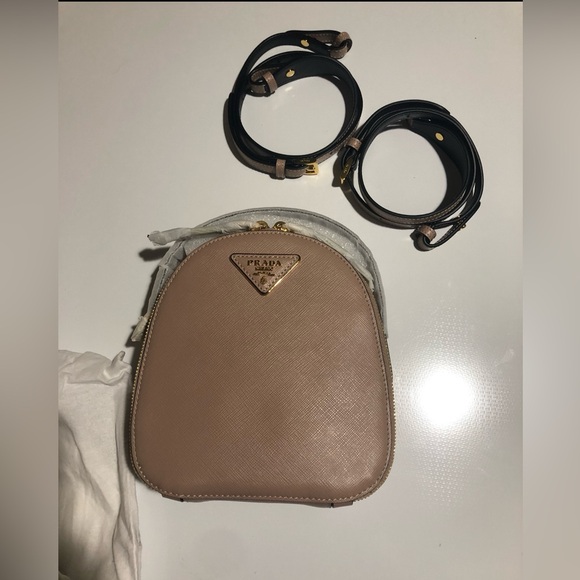 Prada Saffiano Lux Mini Odette Backpack Bookbag Purse - Picture 4 of 11